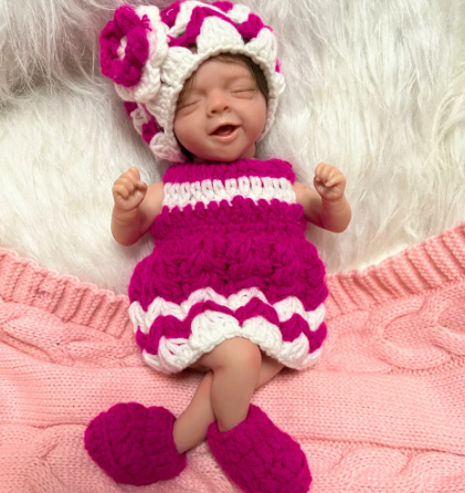 Mini Girl Reborn Baby Doll - 12-Inch Lifelike Silicone, photo 2