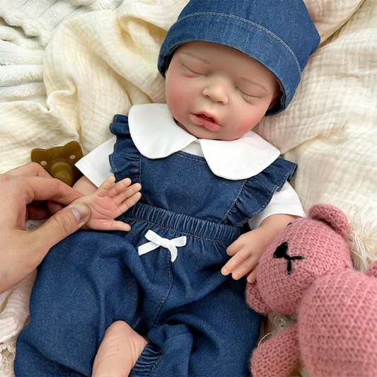 Elodie 18-Inch Full Silicone Baby Doll – Realistic Sleeping Reborn Baby Girl – photo 2