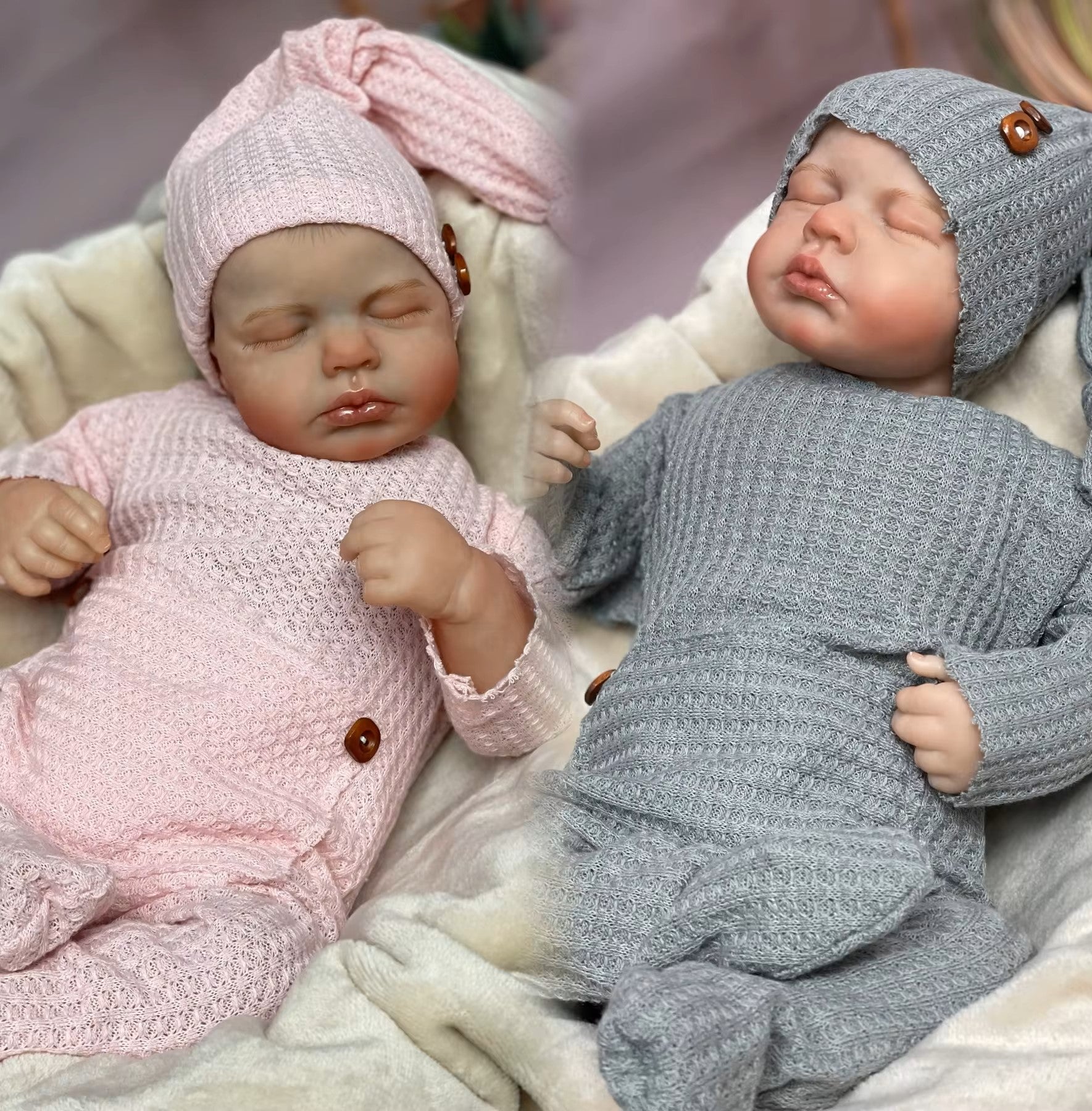 Harper & Hayden Twin Reborn Dolls with Hand Painted Details