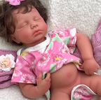 Aria – 20-Inch (50 cm) Full Silicone Reborn Baby Doll with Rooted Dark Hair & Open Mouth – photo 2