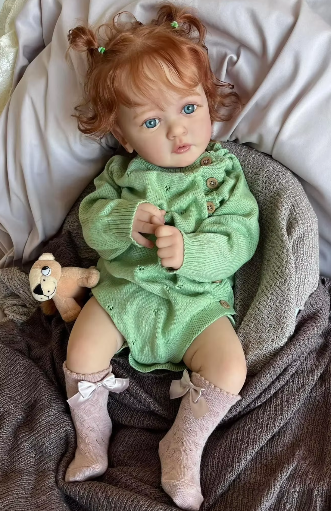 Ayana Lifelike Reborn Baby Girl Doll with Red Hair