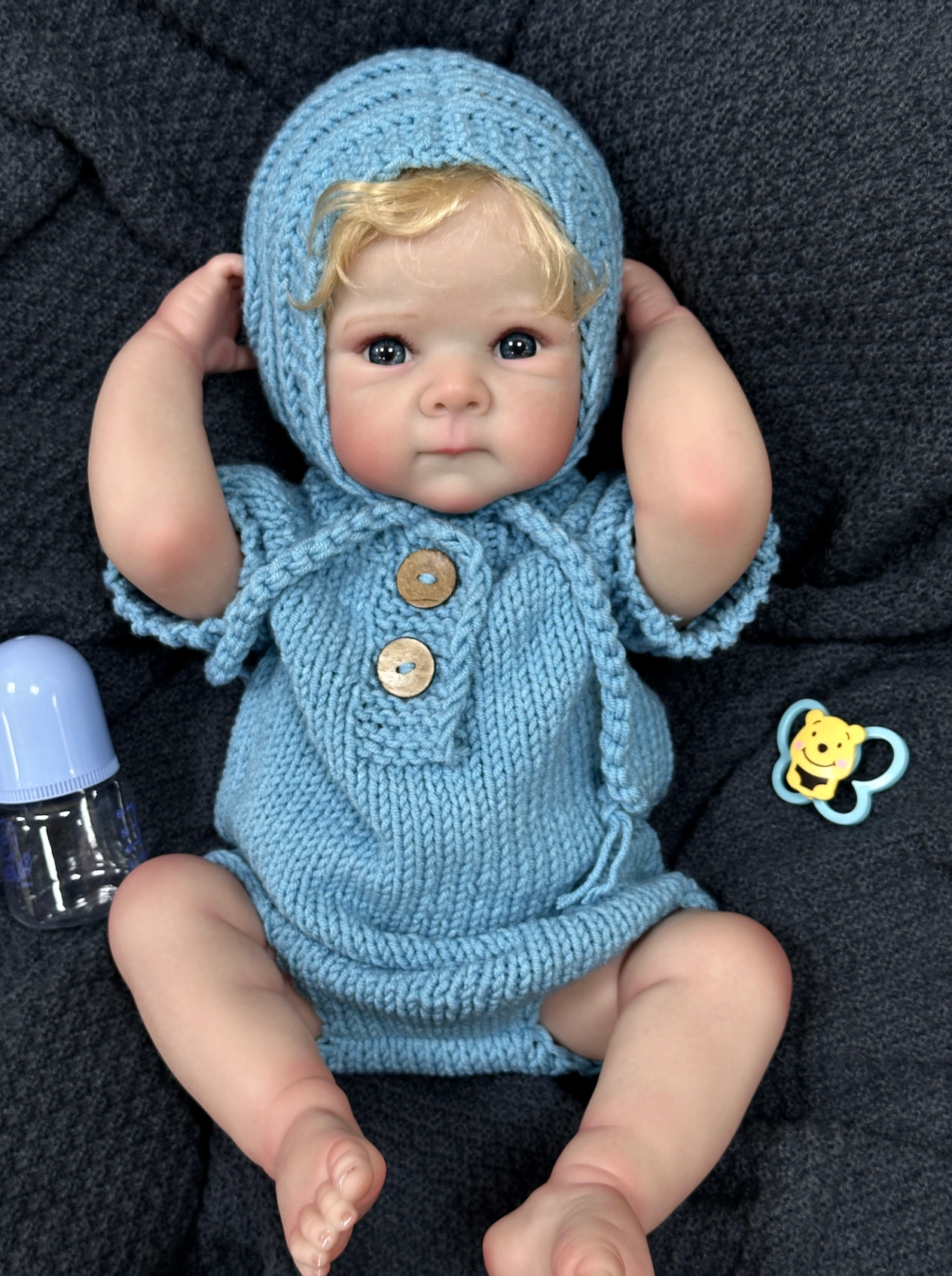 Darcy Vinyl Reborn Baby Doll with Enchanting Blue Eyes