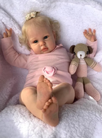Ellie Realistic Reborn Baby Girl Doll with Hand-Rooted Hair
