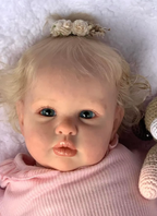 Ellie Realistic Reborn Baby Girl Doll with Hand-Rooted Hair