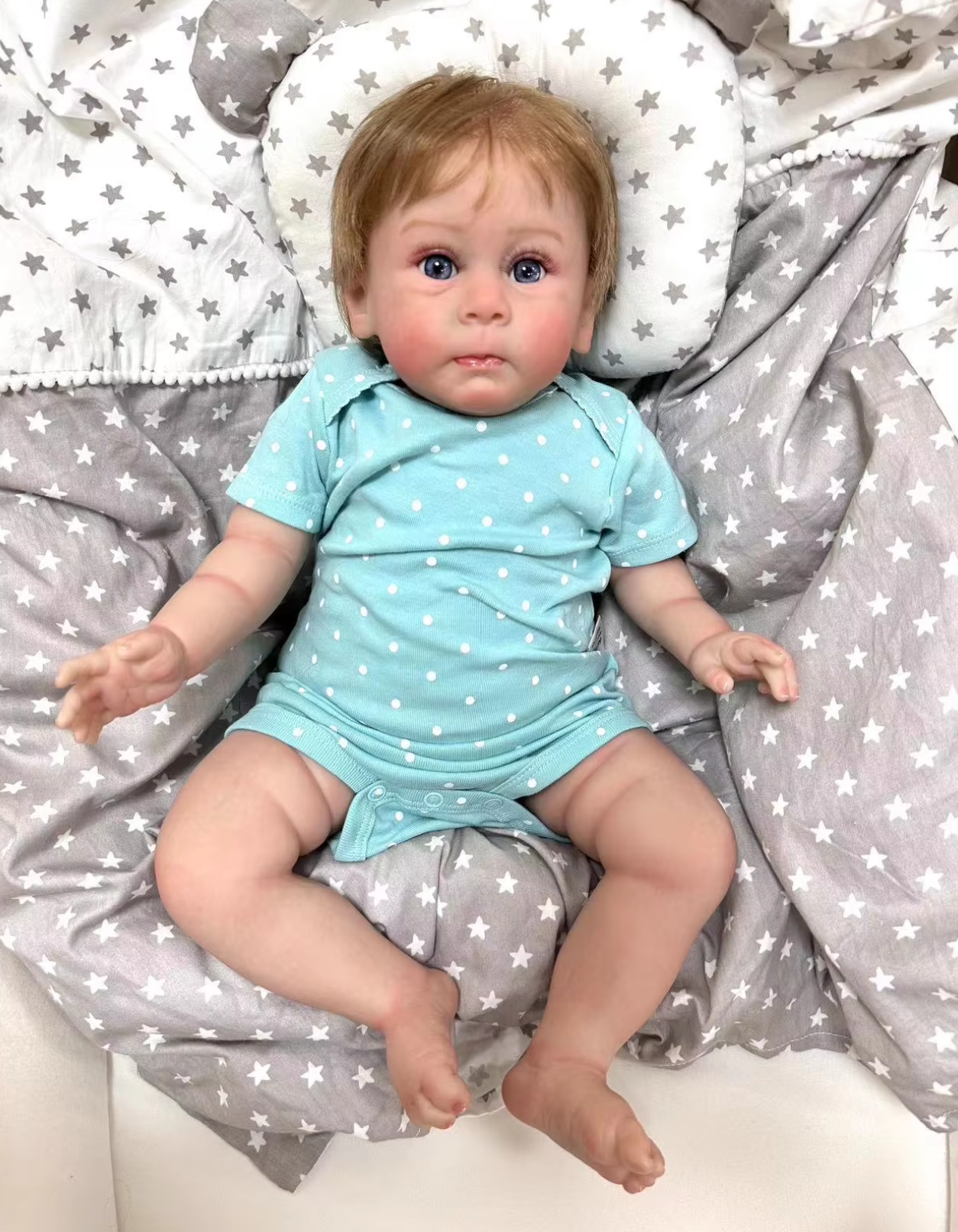 Finn Realistic Reborn Baby Boy Doll with Blue Eyes