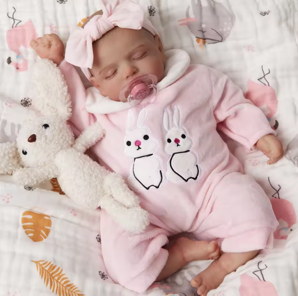 Isabella Sleeping Baby Girl Doll with Hair