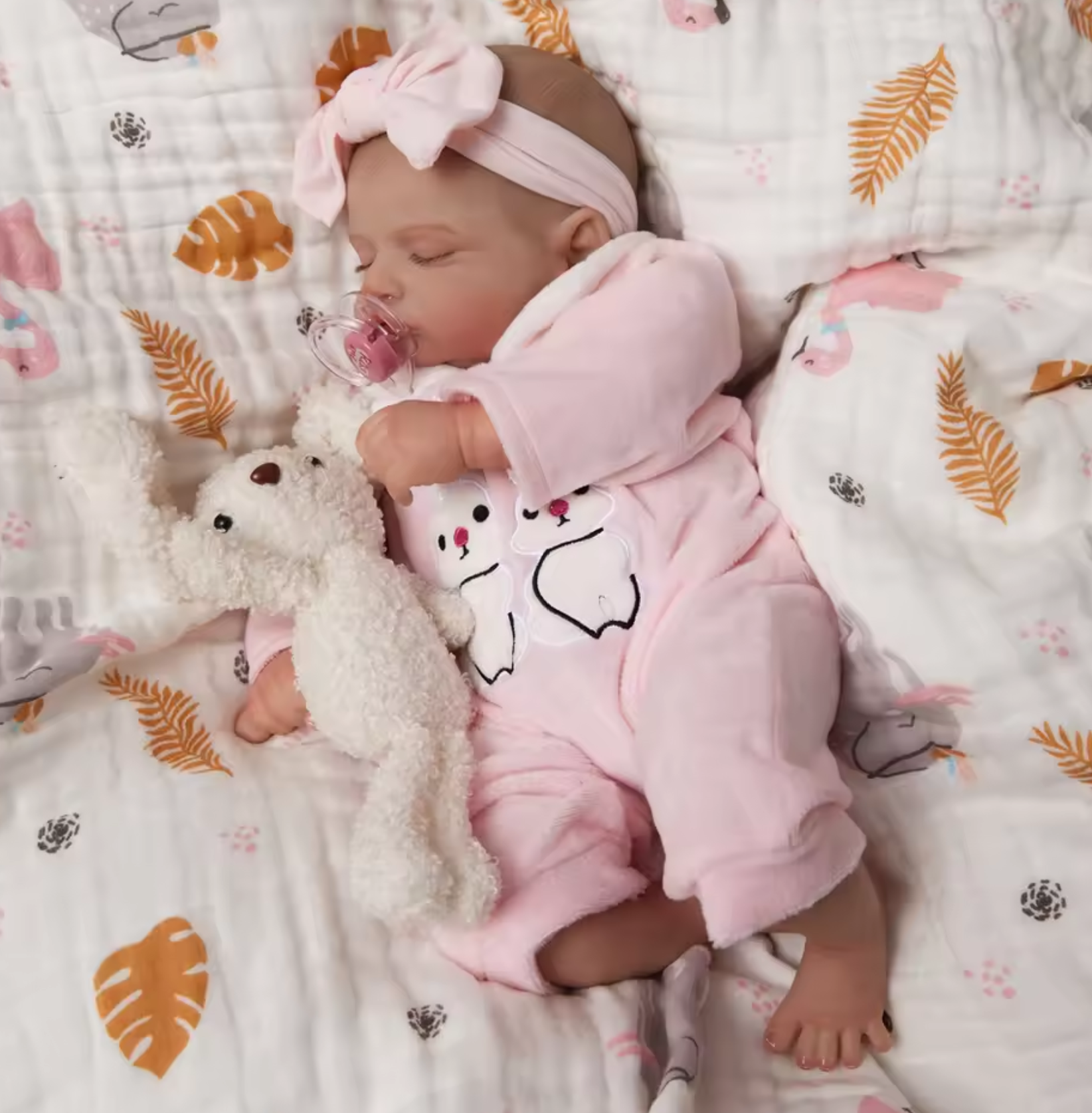 Isabella Sleeping Baby Girl Doll with Hair