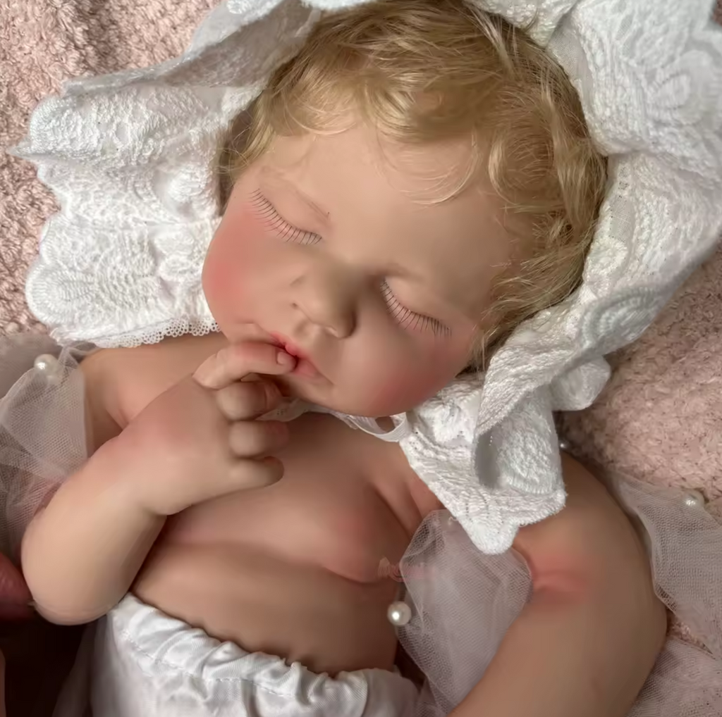 Jordan – 20-Inch (50 cm) Full Body Silicone Reborn Baby Doll with Rooted Blonde Hair & Open Mouth – photo 2