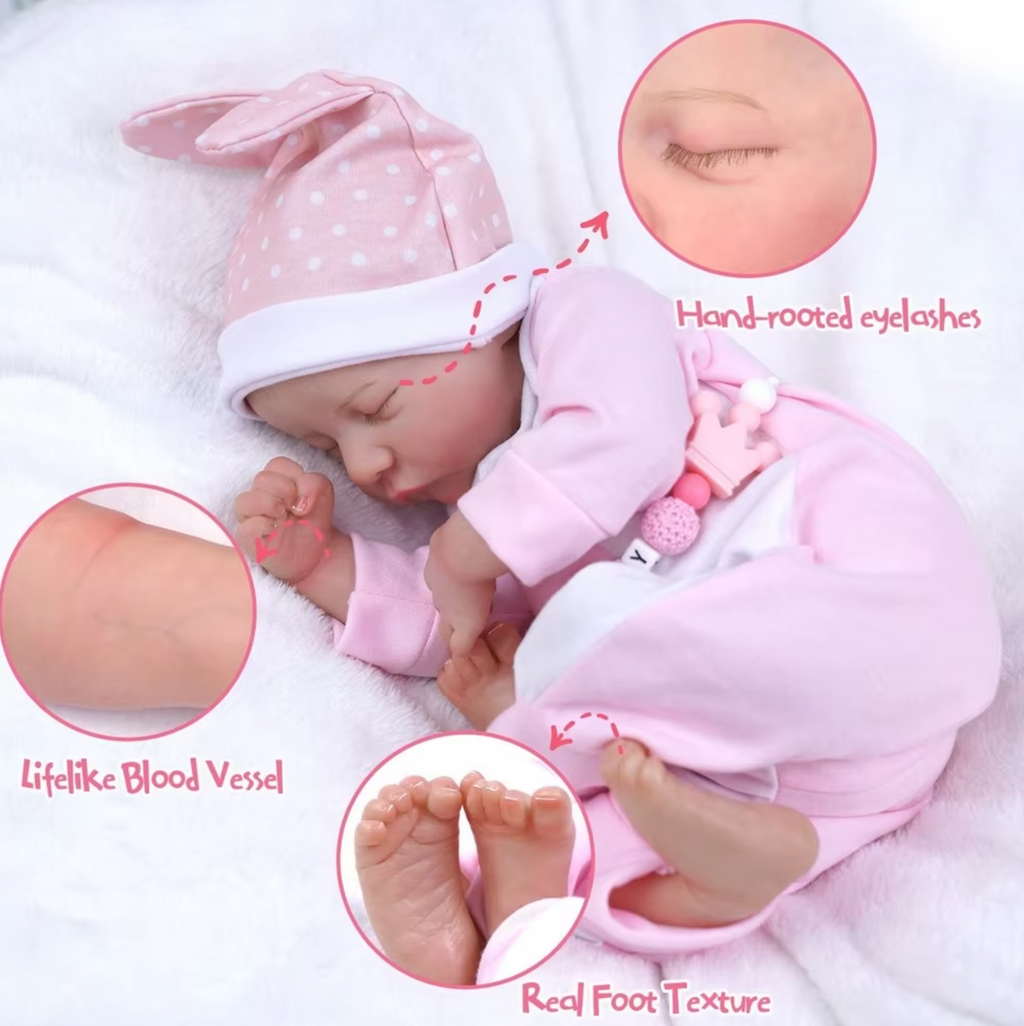 Levi Reborn Baby Doll Realistic Newborn - Full Vinyl or Cloth Body