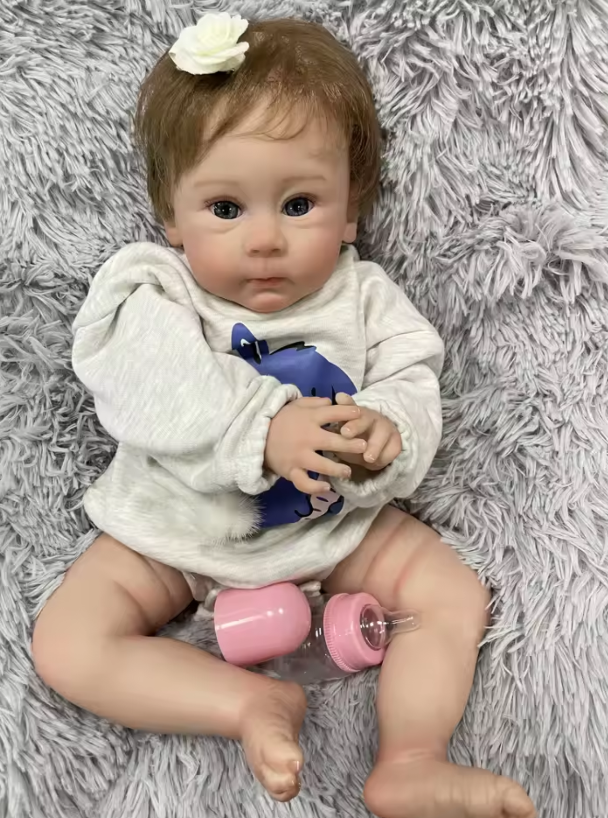 Lilly Realistic Reborn Baby Girl Doll with Blue Eyes