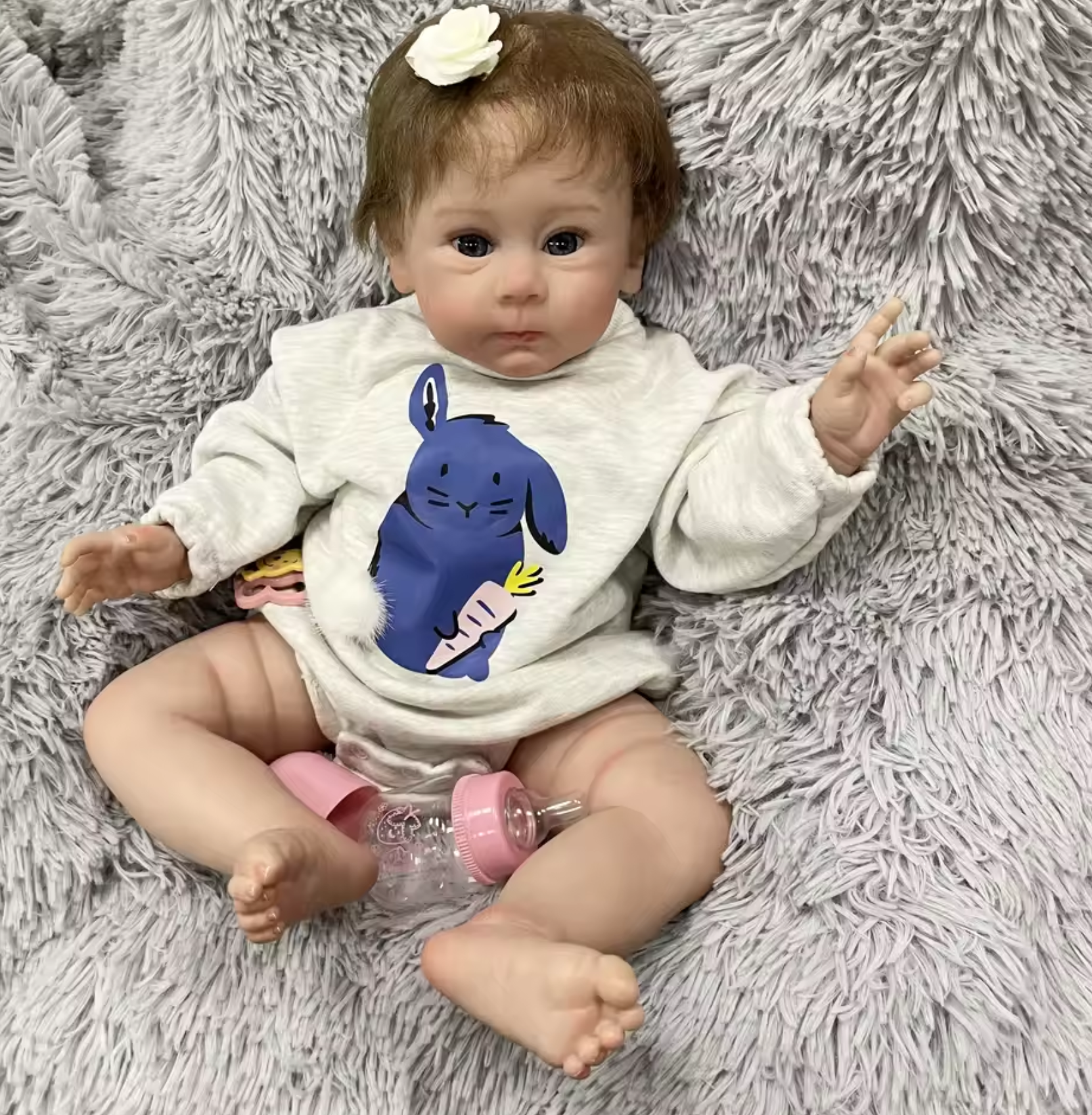 Lilly Realistic Reborn Baby Girl Doll with Blue Eyes