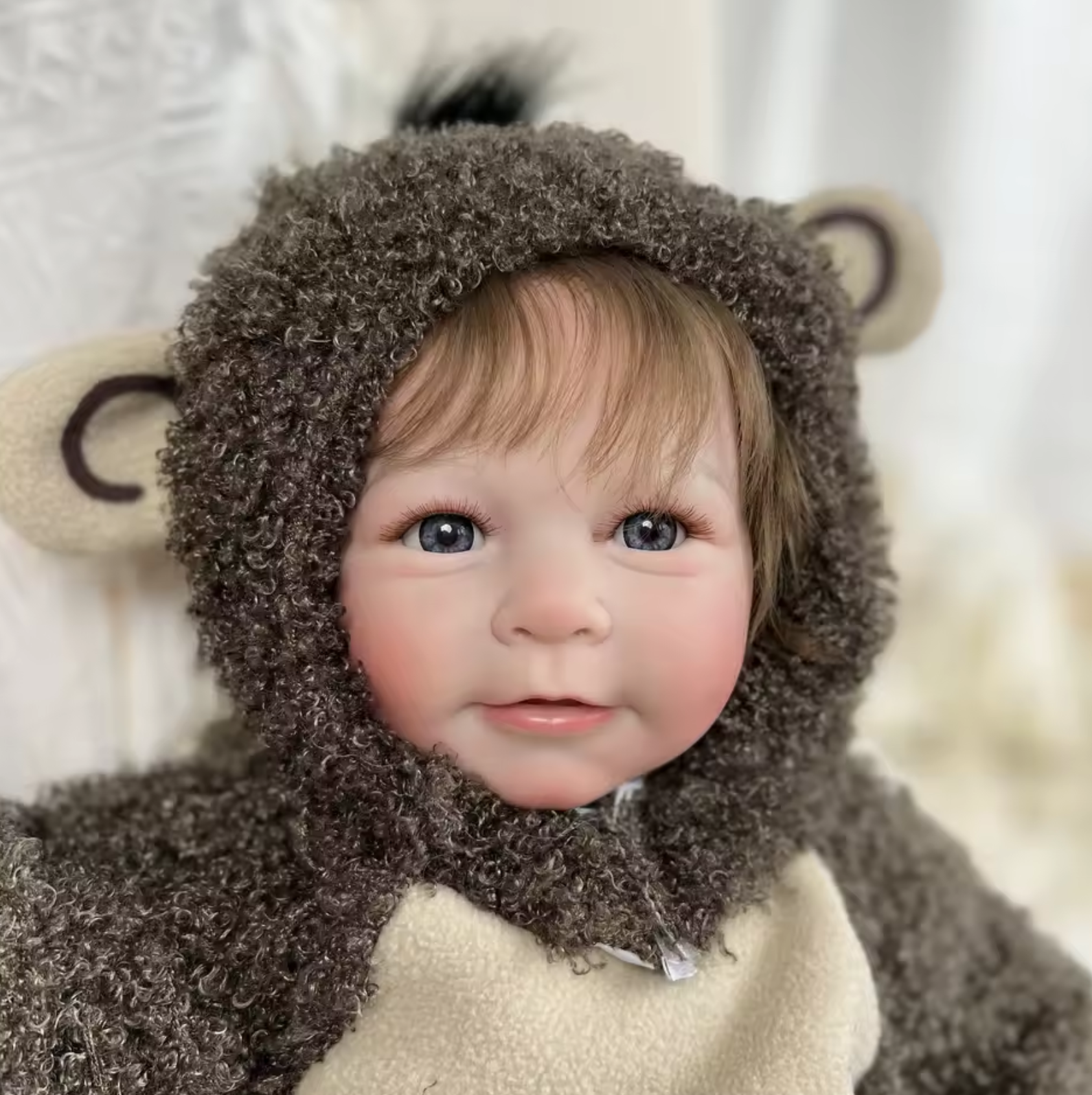 Lisa Cuddly Baby Reborn Doll in Hoodie