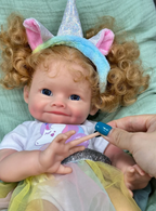 Maya – 16" Full Body Silicone Reborn Baby Girl Doll with Hand Rooted Blonde Hair – photo 3