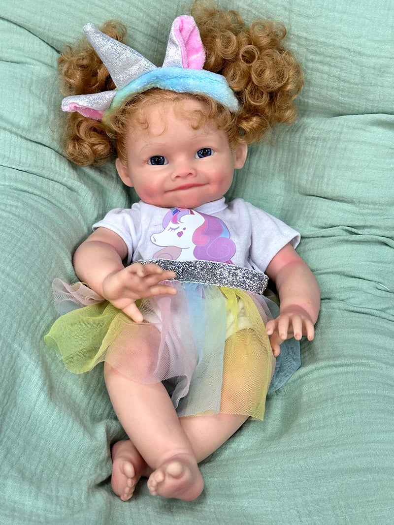 Maya – 16" Full Body Silicone Reborn Baby Girl Doll with Hand Rooted Blonde Hair