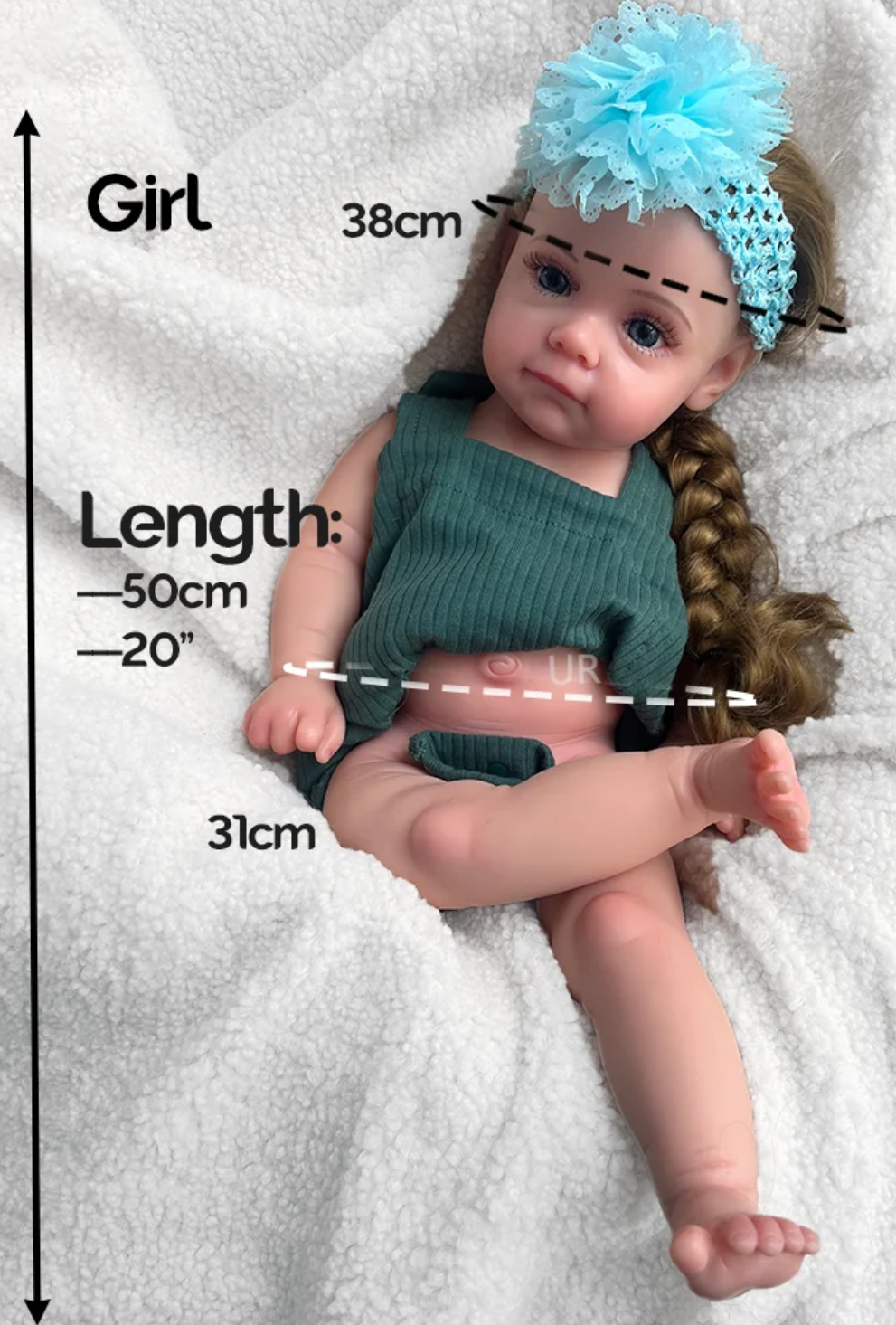 "Mia" the Magical 50cm Stretchy Soft Silicone Hyper realistic Reborn Doll – photo 2
