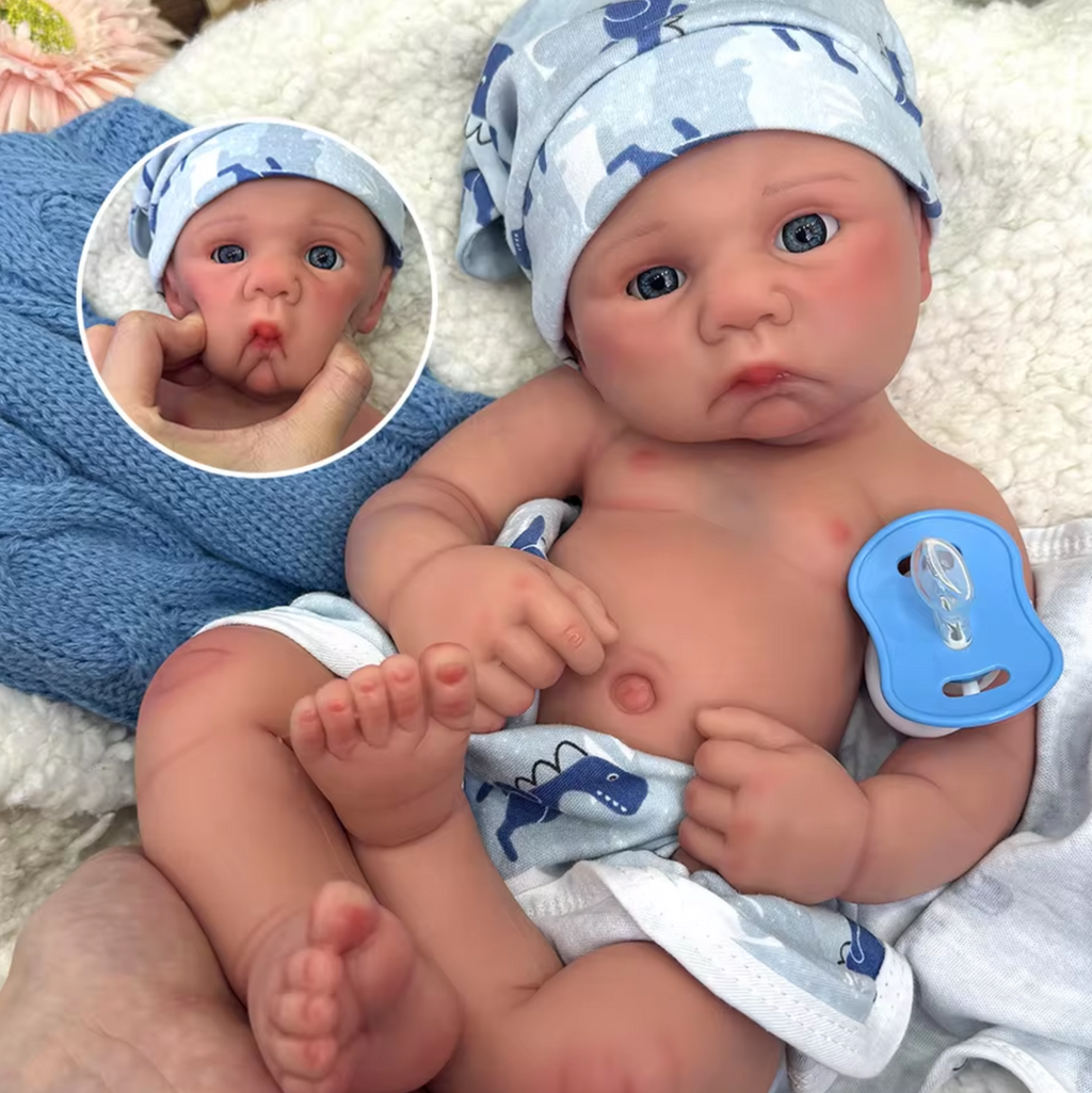 Milo – 40 cm Full Body Silicone Preemie Reborn Baby Boy