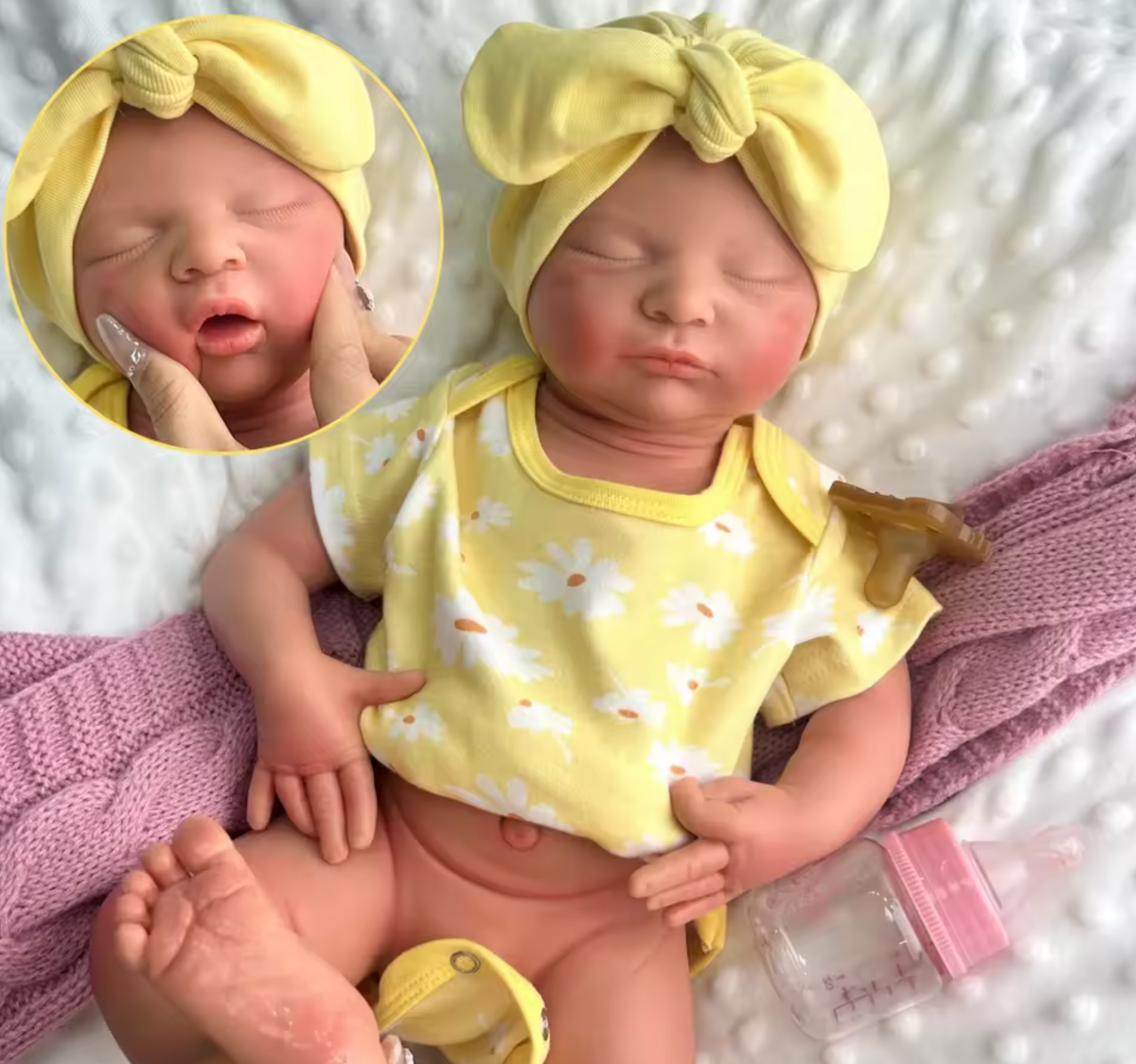 Nora – 20" Full Body Silicone Sleeping Reborn Baby Girl Doll – photo 2