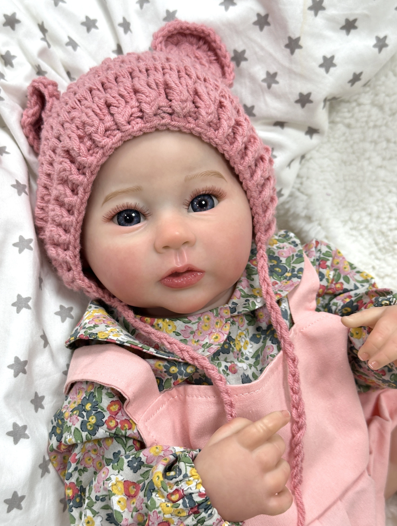 Olivia – 20-Inch Smiling Reborn Baby Girl Doll, Realistic Silicone Vinyl Newborn Doll