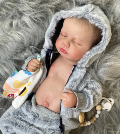 Washable Newborn Baby Reborn Doll with Lifelike Vinyl Body