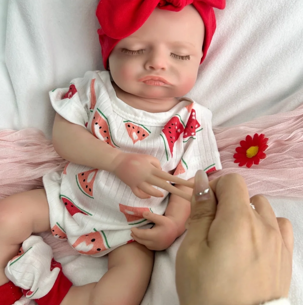 Rosalie – 18" Sleeping Full Body Silicone Reborn Baby Girl Doll – photo 2