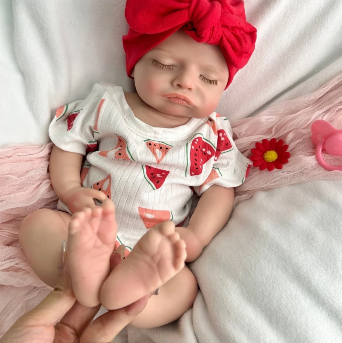 Rosalie – 18" Sleeping Full Body Silicone Reborn Baby Girl Doll – photo 3