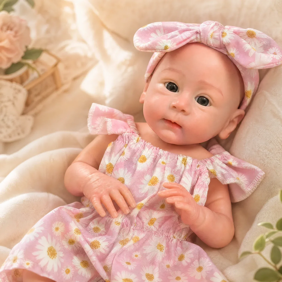 Camilla Full Silicone Baby Doll – 18-Inch Open-Eye Reborn Girl – photo 3