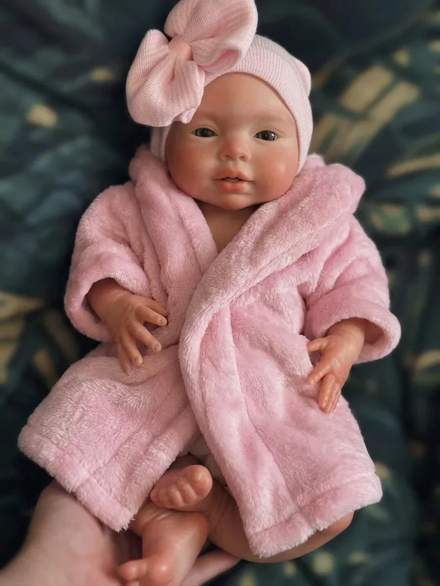 Ayla Full Silicone Baby Doll – 17-Inch Open-Eye Reborn Girl – photo 3