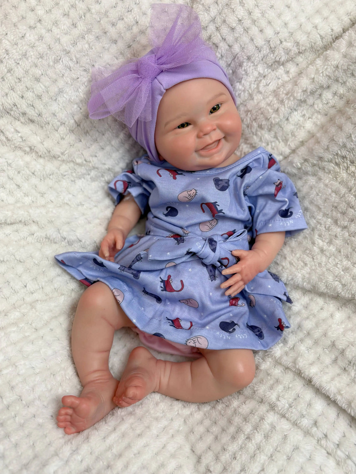 Rosie 18-Inch Full Silicone Baby Doll – Realistic Smiling Reborn Baby Girl – photo 3