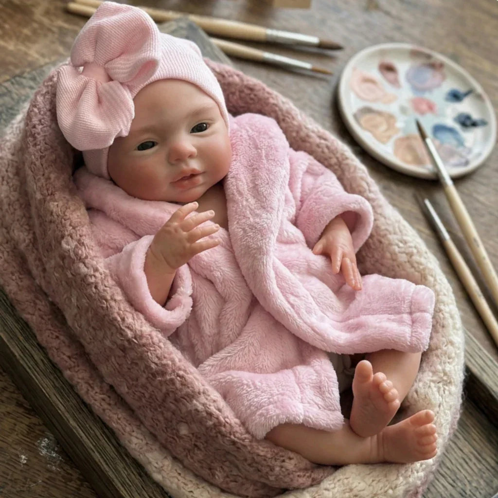 Ayla Full Silicone Baby Doll – 17-Inch Open-Eye Reborn Girl – photo 2