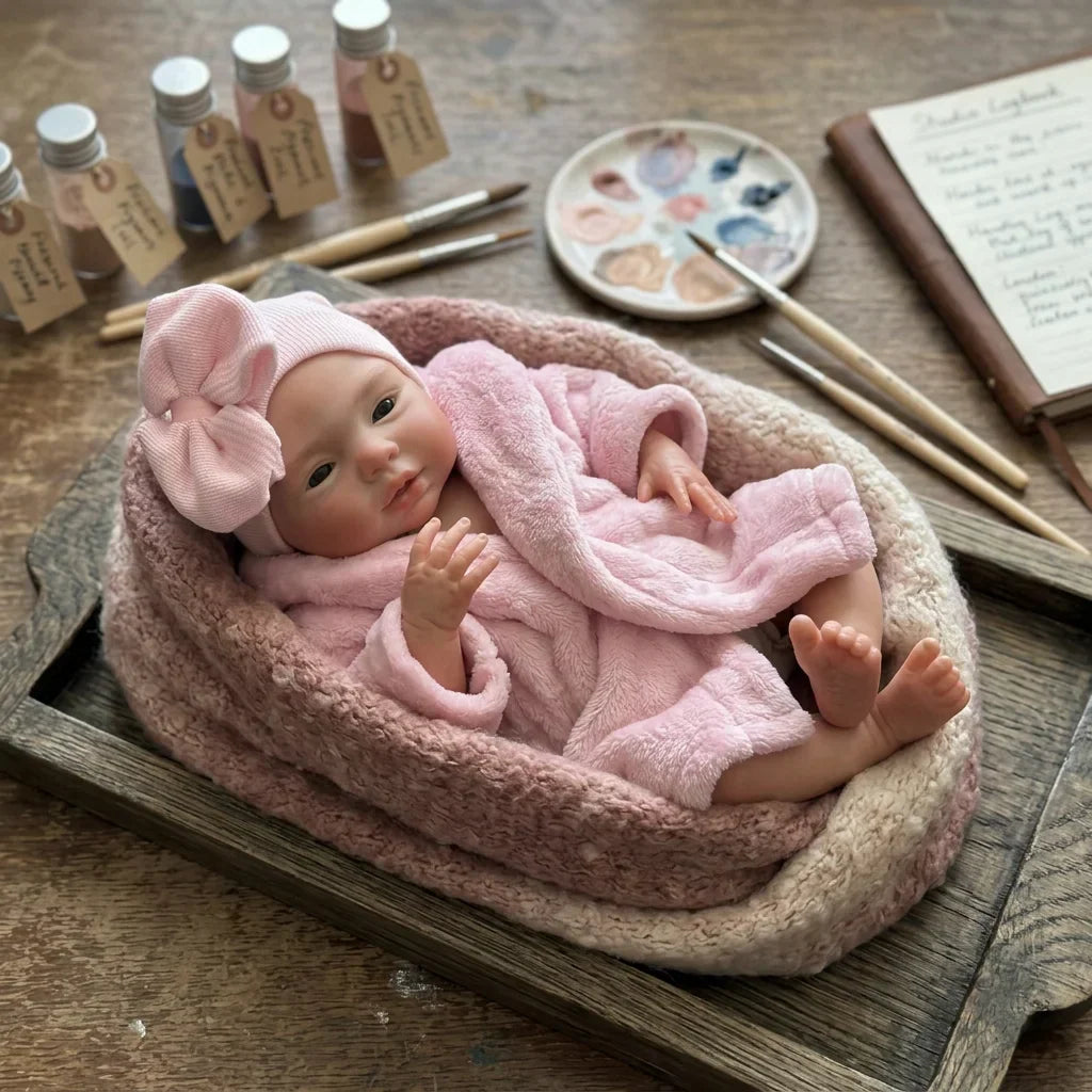 Ayla Full Silicone Baby Doll – 17-Inch Open-Eye Reborn Girl – photo 4
