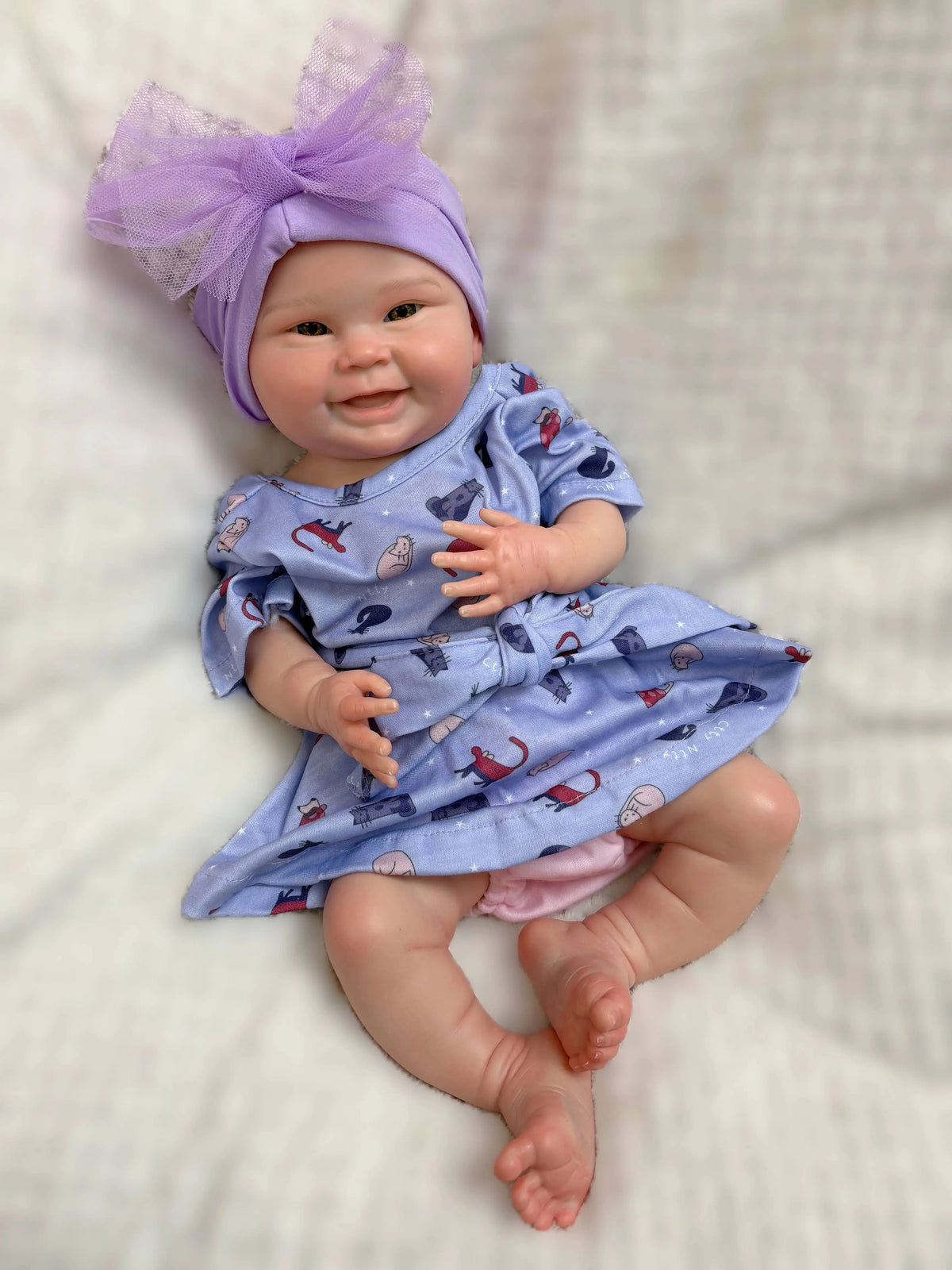 Rosie 18-Inch Full Silicone Baby Doll – Realistic Smiling Reborn Baby Girl – photo 8