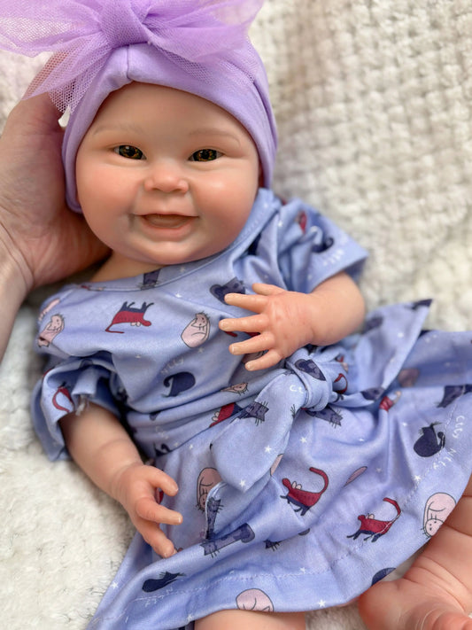 Rosie 18-Inch Full Silicone Baby Doll – Realistic Smiling Reborn Baby Girl – photo 2