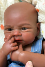 Amari 18-Inch African American Full Silicone Baby Doll Boy – photo 7