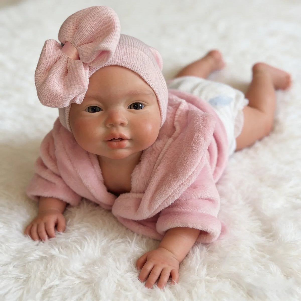 Ayla Full Silicone Baby Doll – 17-Inch Open-Eye Reborn Girl – photo 5