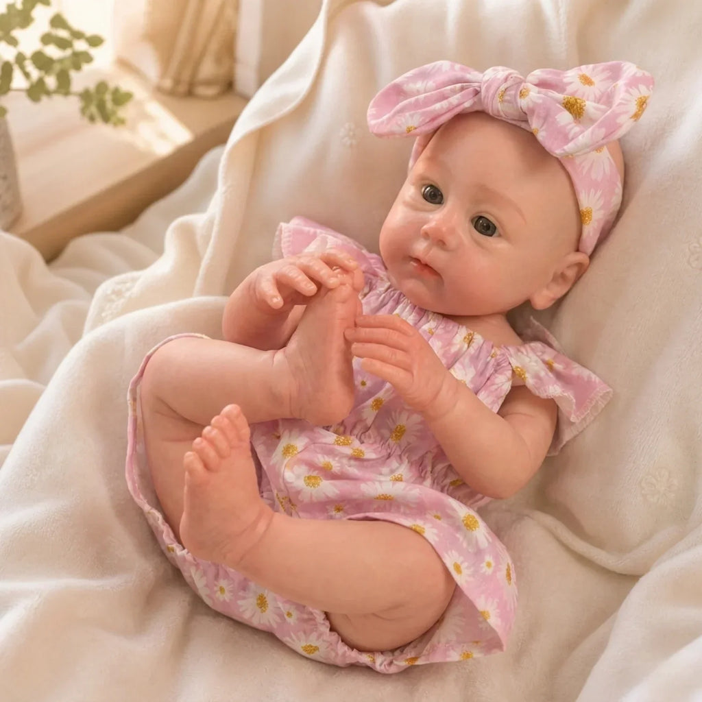 Camilla Full Silicone Baby Doll – 18-Inch Open-Eye Reborn Girl – photo 4