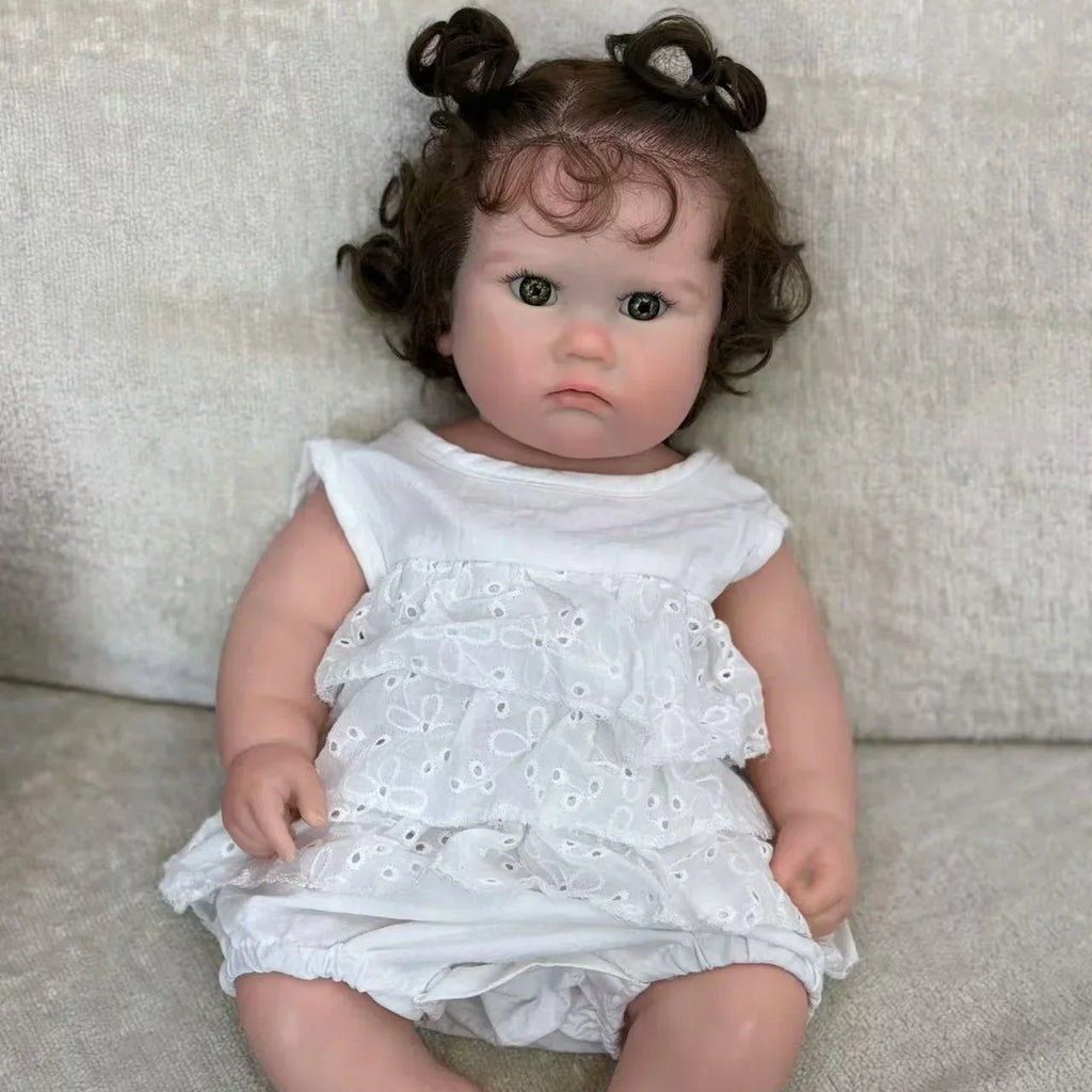 Charlotte 18-Inch Full Silicone Baby Doll Girl with Hand-Rooted Hair – photo 9