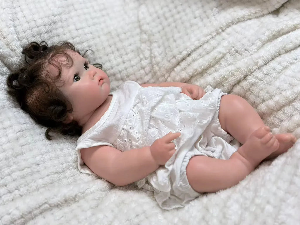 Charlotte 18-Inch Full Silicone Baby Doll Girl with Hand-Rooted Hair – photo 6
