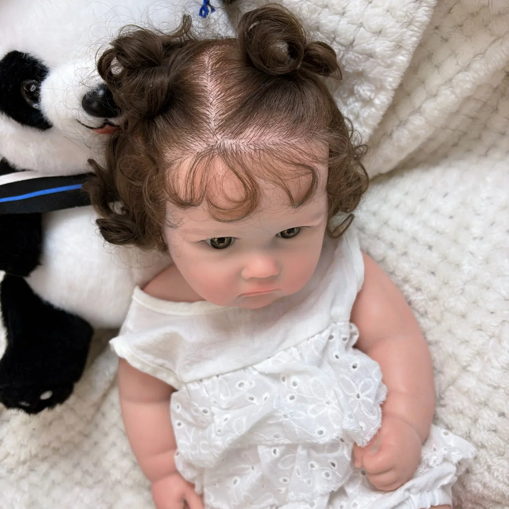 Charlotte 18-Inch Full Silicone Baby Doll Girl with Hand-Rooted Hair – photo 3
