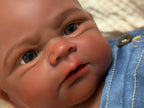 Amari 18-Inch African American Full Silicone Baby Doll Boy – photo 6