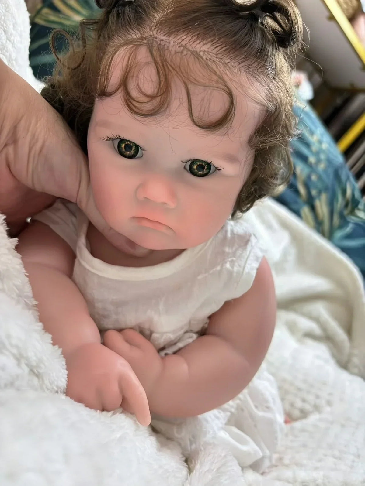 Charlotte 18-Inch Full Silicone Baby Doll Girl with Hand-Rooted Hair – photo 7