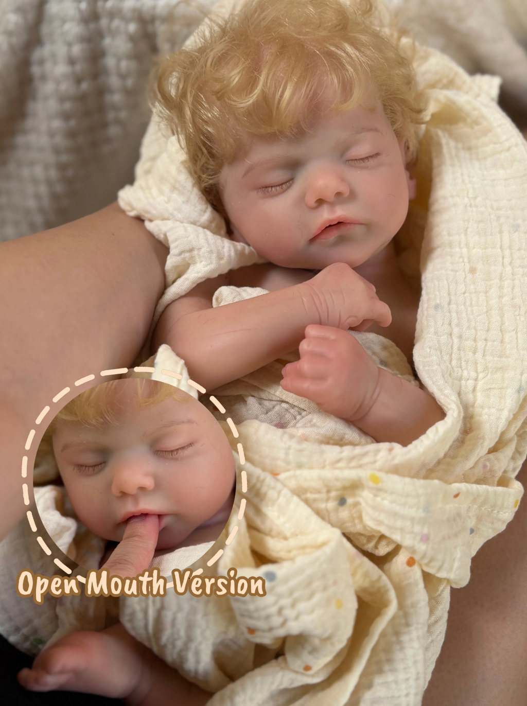 Sam – 18-Inch (45 cm) Full Silicone Reborn Baby Doll with open Mouth Feature – photo 3