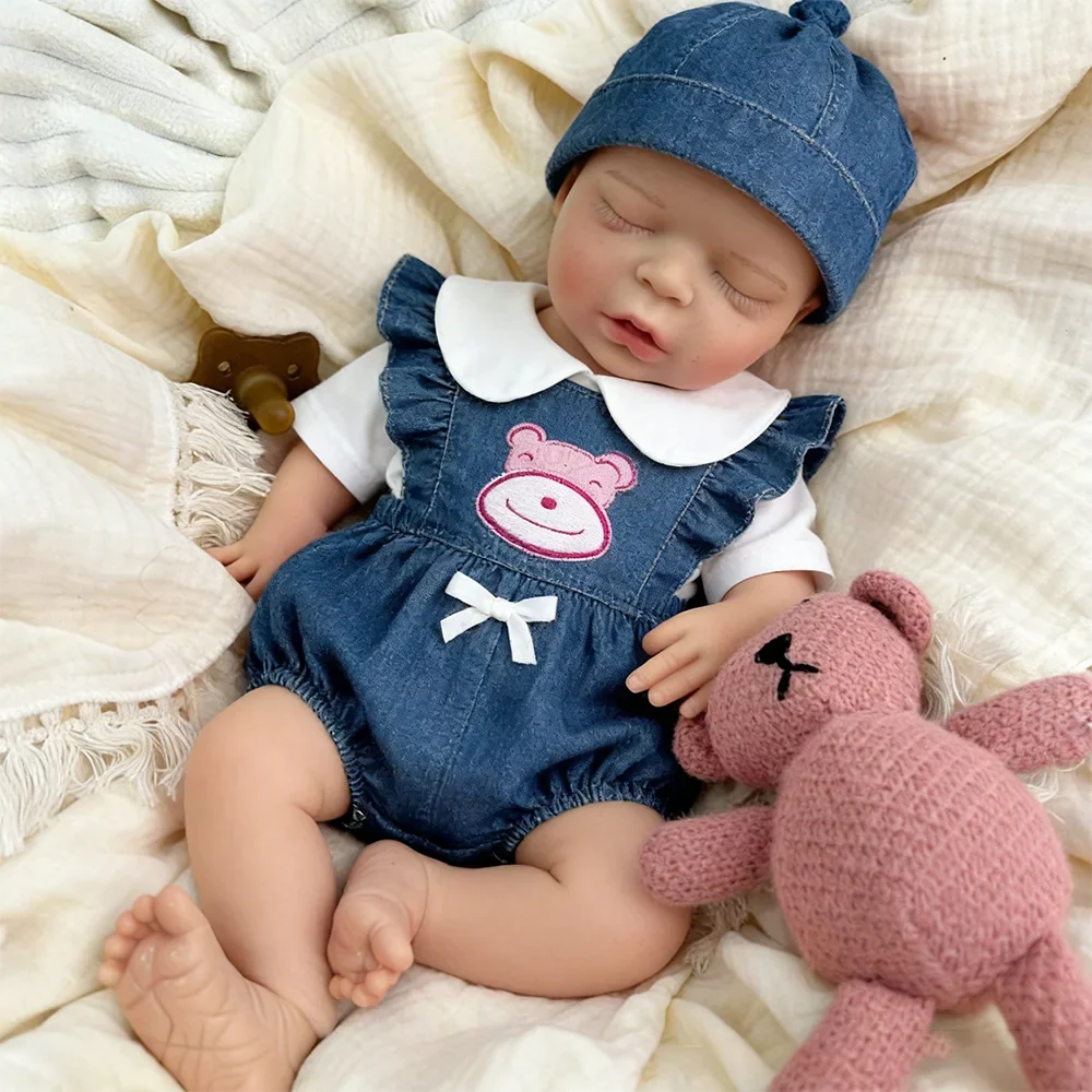 Elodie 18-Inch Full Silicone Baby Doll – Realistic Sleeping Reborn Baby Girl – photo 3