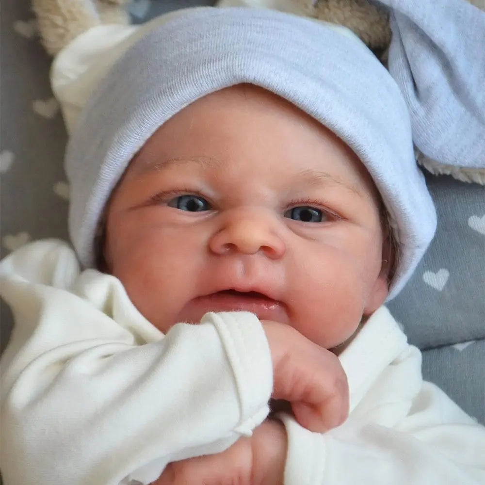 Matteo bambola reborn maschio con occhi aperti