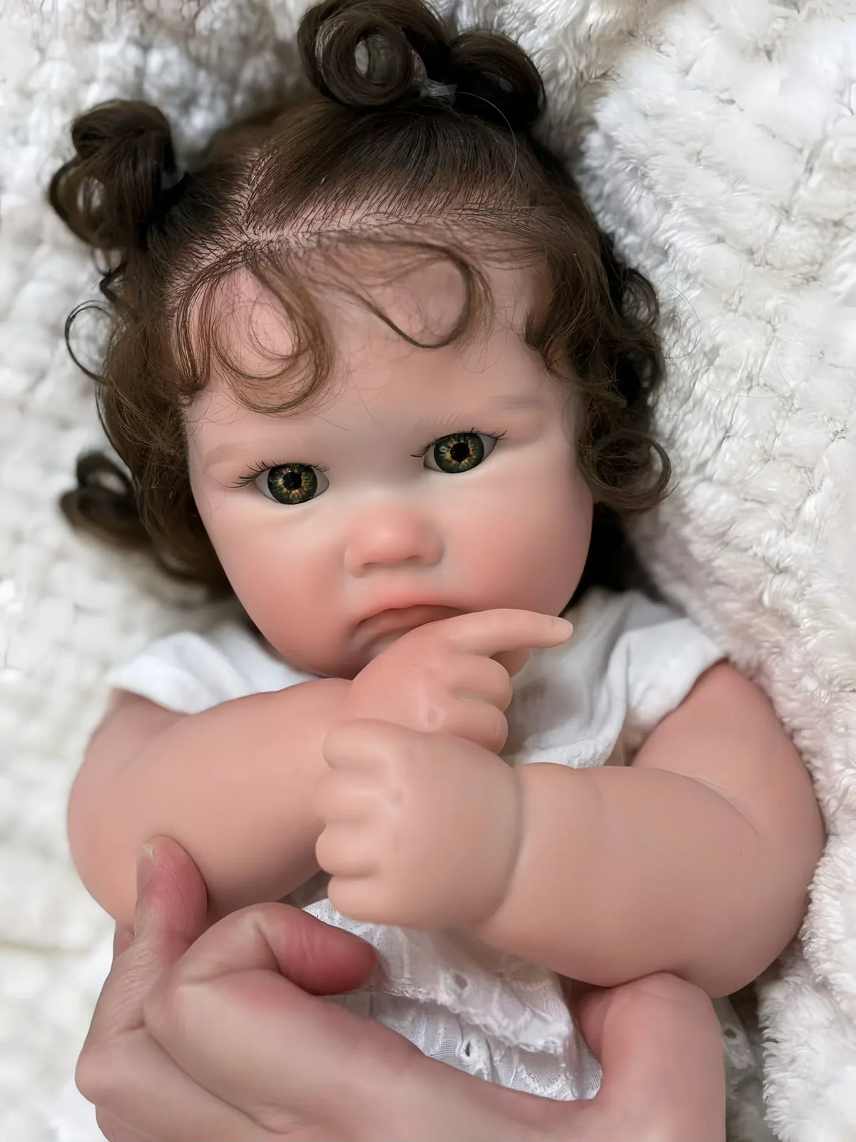 Charlotte 18-Inch Full Silicone Baby Doll Girl with Hand-Rooted Hair – photo 8