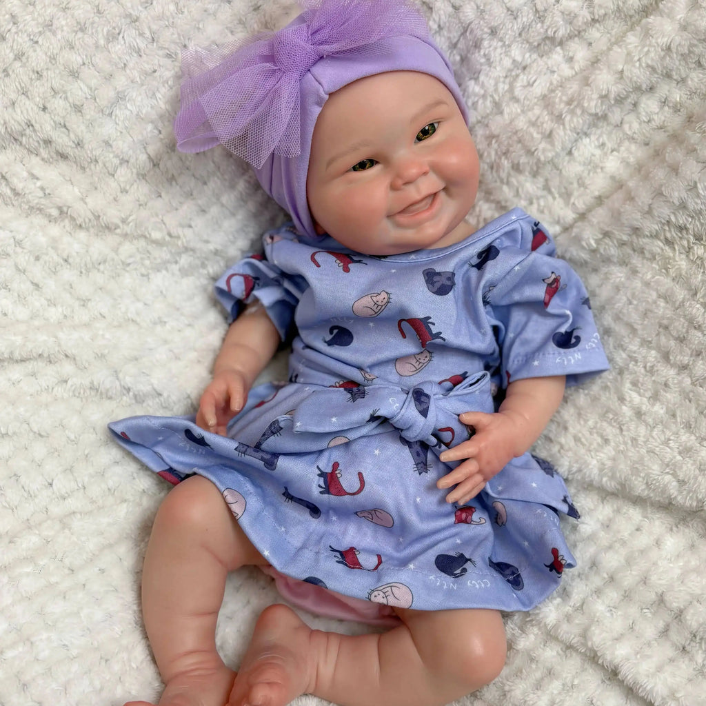 Rosie 18-Inch Full Silicone Baby Doll – Realistic Smiling Reborn Baby Girl – photo 6