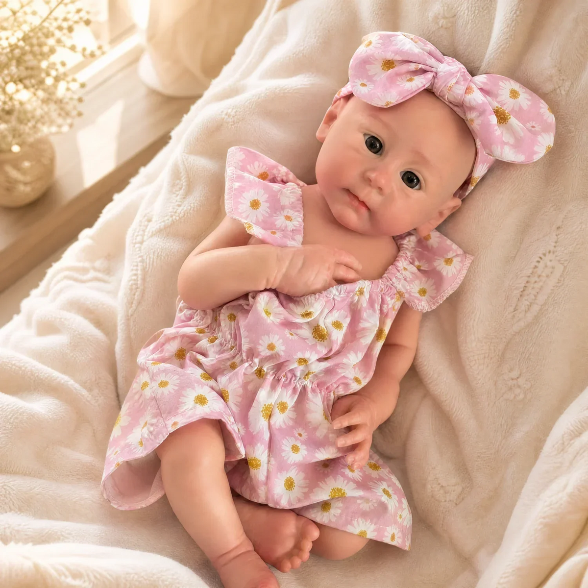Camilla Full Silicone Baby Doll – 18-Inch Open-Eye Reborn Girl – photo 2