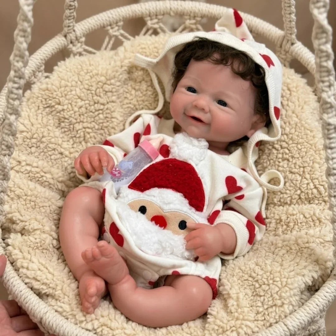Sienna – 18-Inch Full Body Silicone Cute Reborn Baby Doll with Open Eyes, Open Mouth & Hand-Rooted Hair – photo 2
