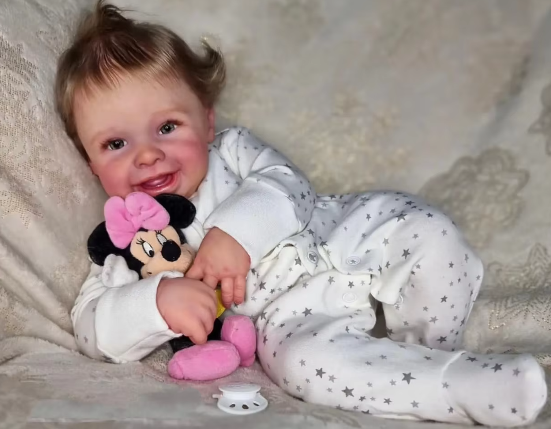 Millie Smiling Reborn Baby Girl Doll with Blue Eyes